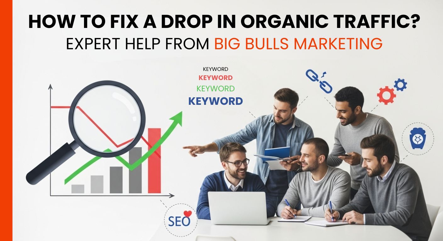 Fix a drop in organic traffic with expert SEO troubleshooting and recovery strategies from Big Bulls Marketing