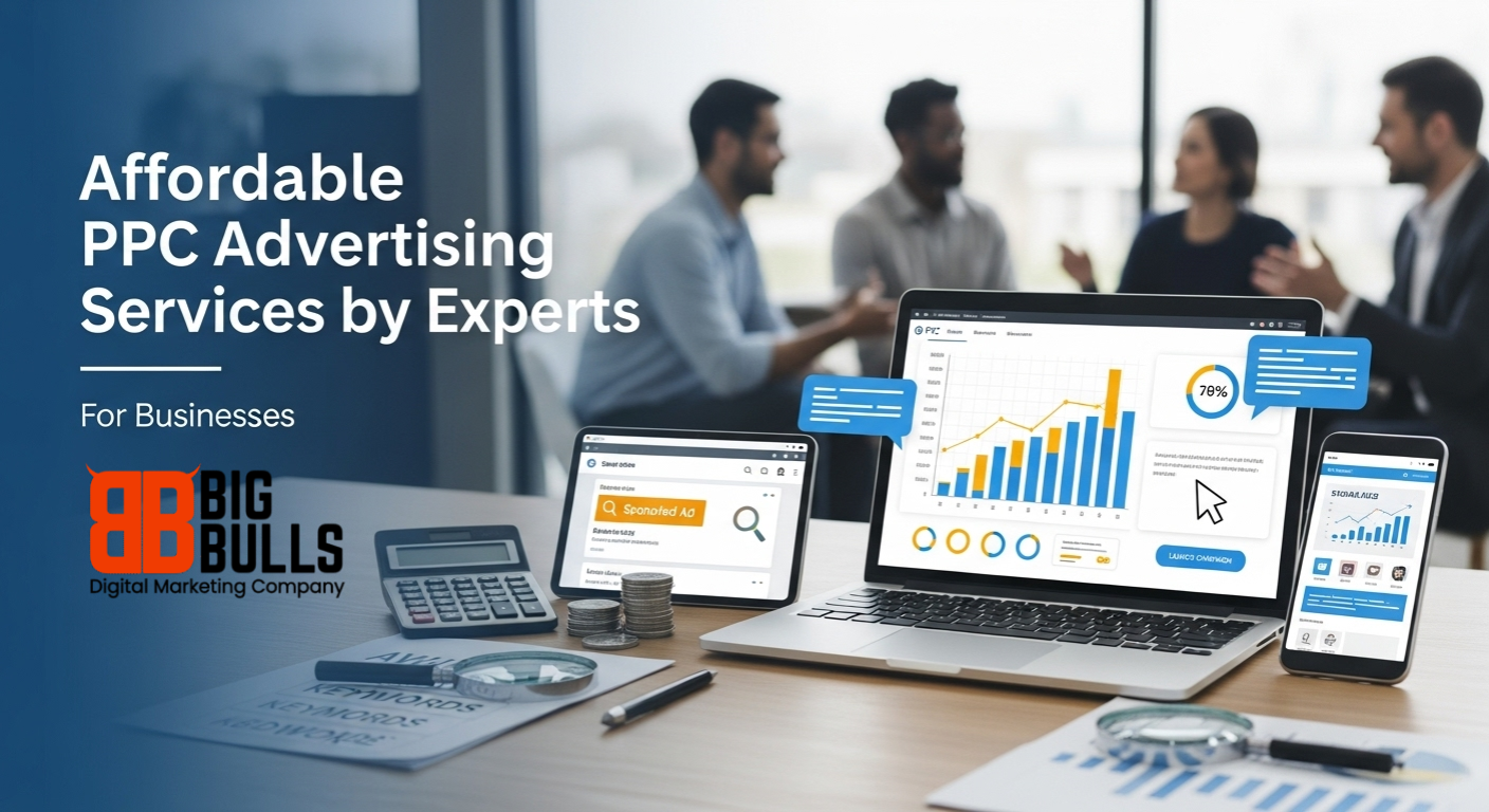 Affordable PPC advertising services by experts to grow small businesses online – Big Bulls Marketing, your trusted digital advertising services provider.