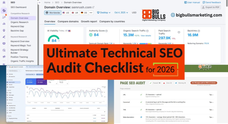 Ultimate Technical SEO Audit Checklist for 2026 | Big Bulls